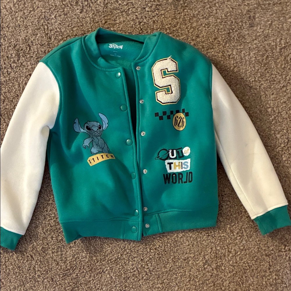 Disney stitch varsity jacket